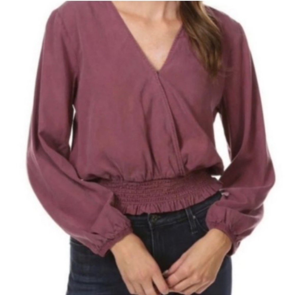 cloth & stone Smocked Waist Top - Size Small